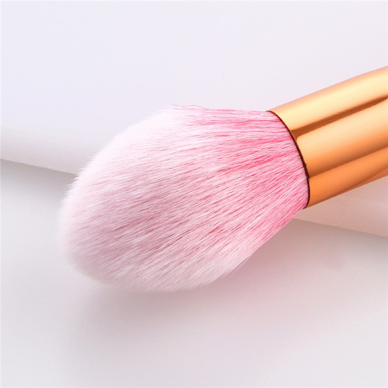 10-Piece Pink Makeup Brush Set