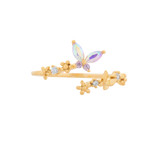 Gradient Butterfly Ring